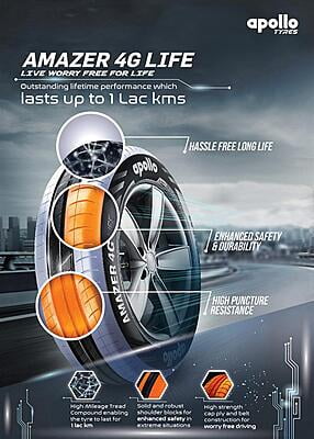 145/80R12 74T Apollo Amazer 4G Life Tube Type Tyre 145/80R12 74T Apollo Amazer 4G Life Tube Type Tyre