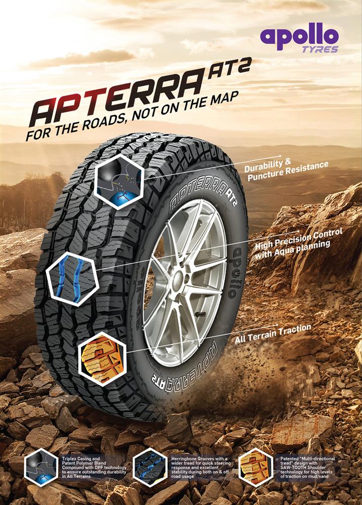 245/70R16 111T Apollo Apterra AT2 Tubeless Tyre 245/70R16 111T Apollo Apterra AT2 Tubeless Tyre