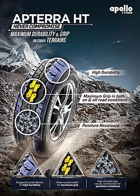 215/75R15 100S Apollo Apterra HT Tubeless Tyre 215/75R15 100S Apollo Apterra HT Tubeless Tyre